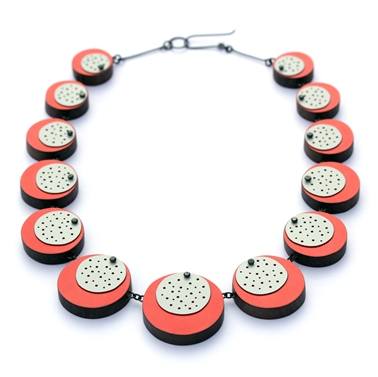 two colour dot necklace