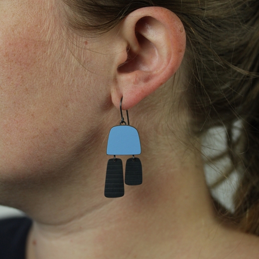 earrings being worn