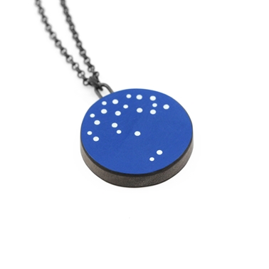 Ultra blue inlaid dot pendant