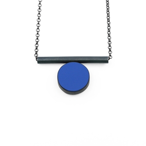 ultra blue tube necklace