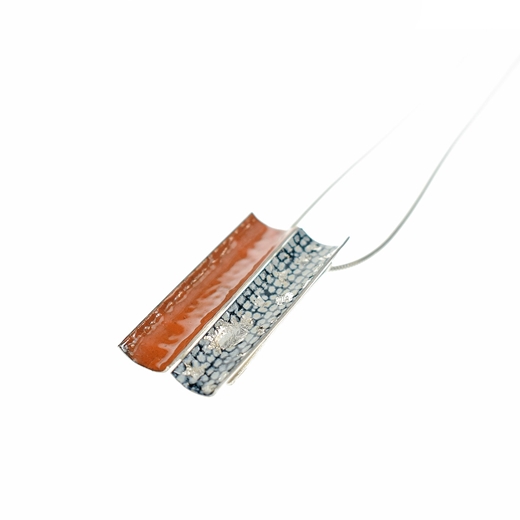 Two Piece Rectangle Curved Necklace