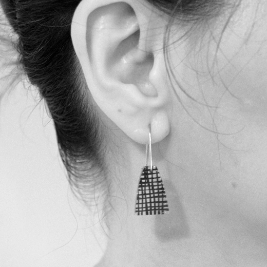 weave earrings on model