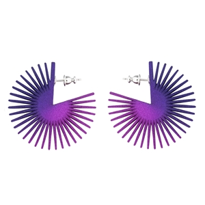 Wheel Earrings Purple