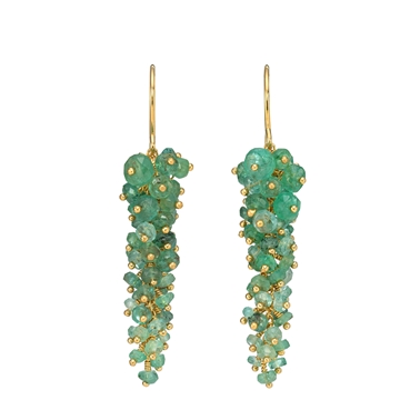 Emerald wisteria earrings