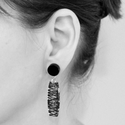 wired earrings worn