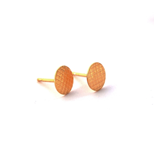 Gold Plated Woven Imprinted Studs