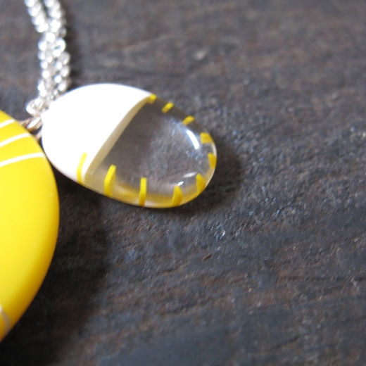 yellow pendant detail