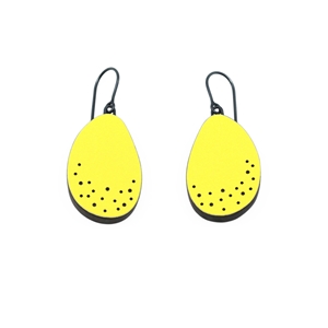 yellow curve earrings