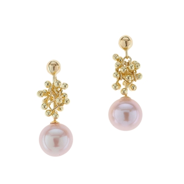 Natural Pink Pearl Earrings