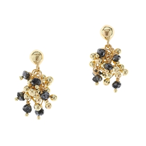 Black Diamond Cluster Earrings