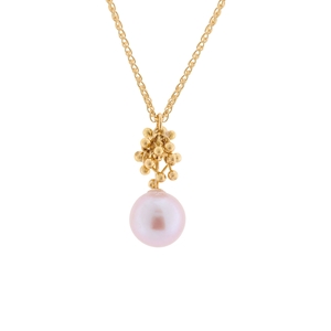 Natural Pink Round Pearl Necklace